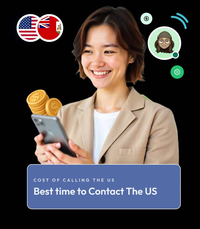 A smiling woman on a phone call