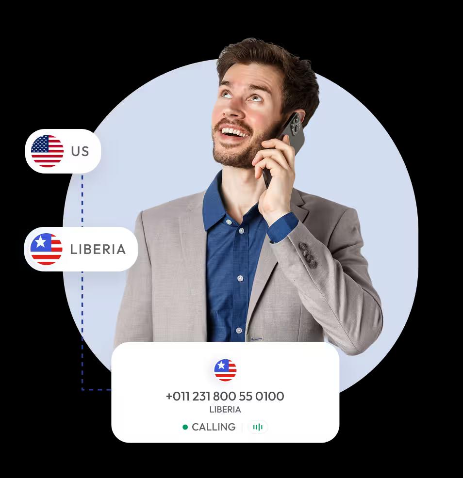 best time to call  liberia from us