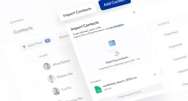 calilio bulk contact import dashboard