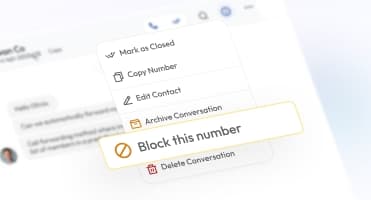 call blocking interface of calilio