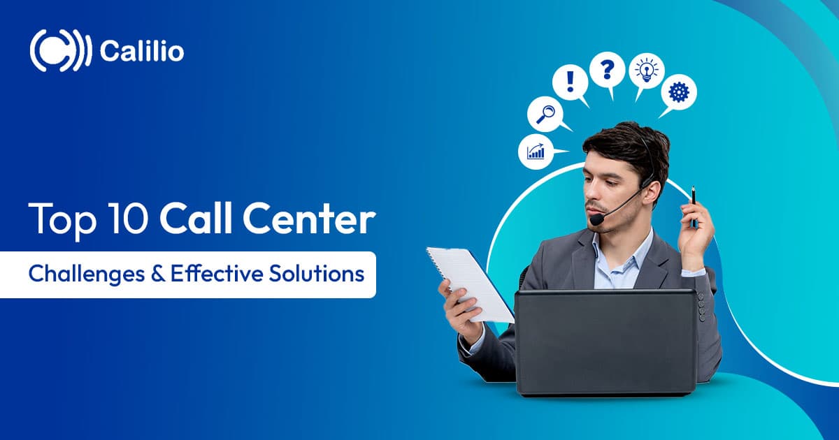 call center agent looking at problem note with laptop open