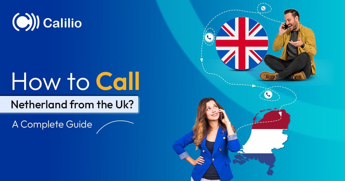 Guide image on calling the Netherlands from the UK.
