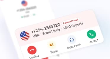 calilio call screening feature showing incoming call filter options