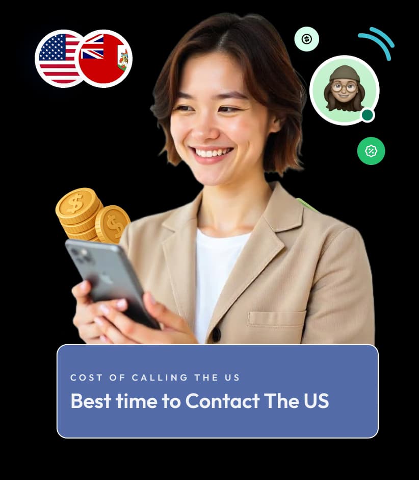 A smiling woman on a phone call