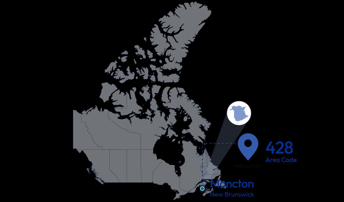 location of 428 area code