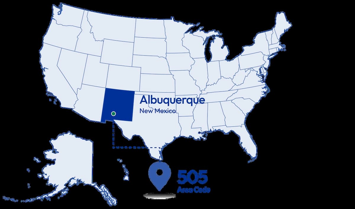 location of area code 505