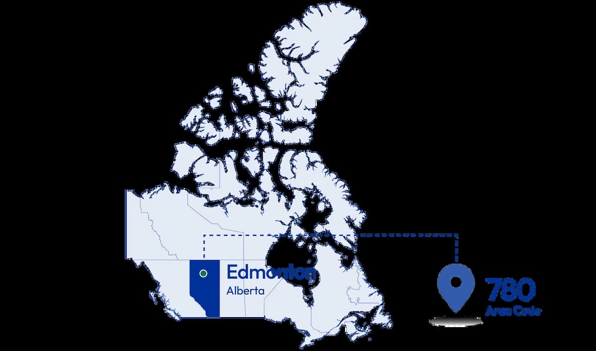 location of 780 area code