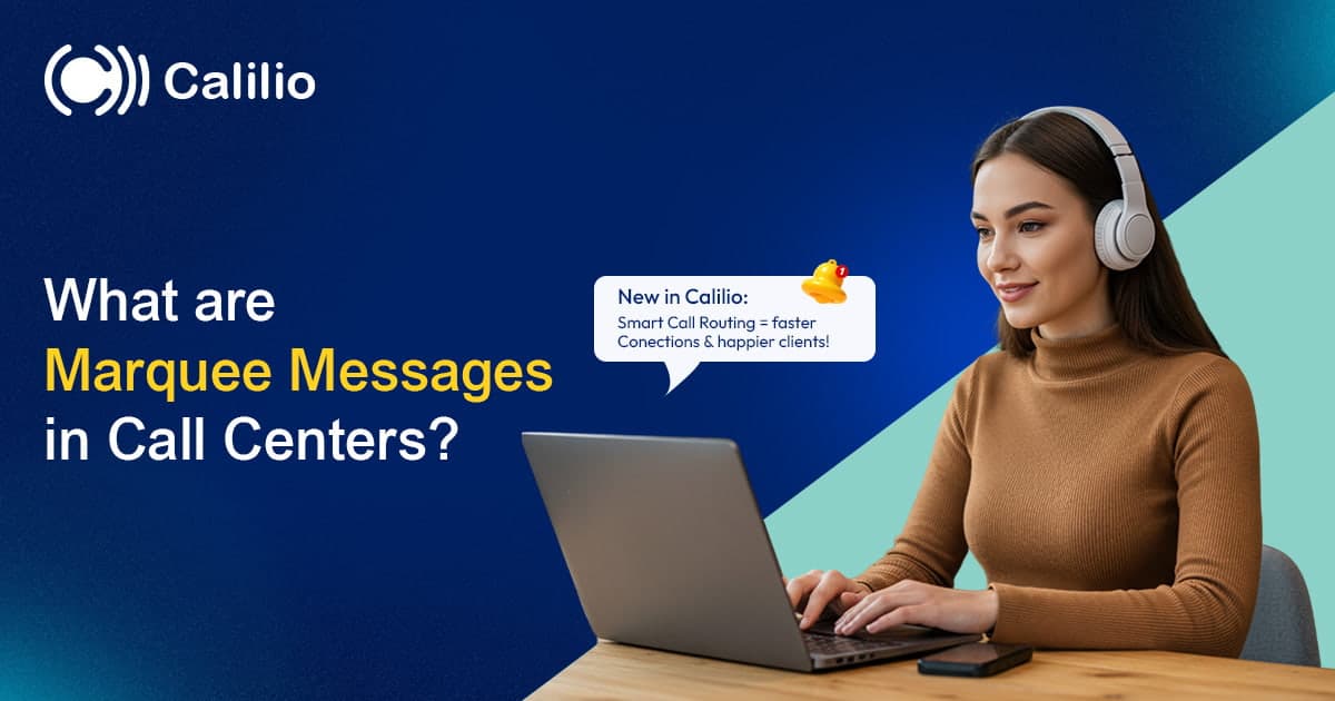 What are Marquee Messages in Call Centers?