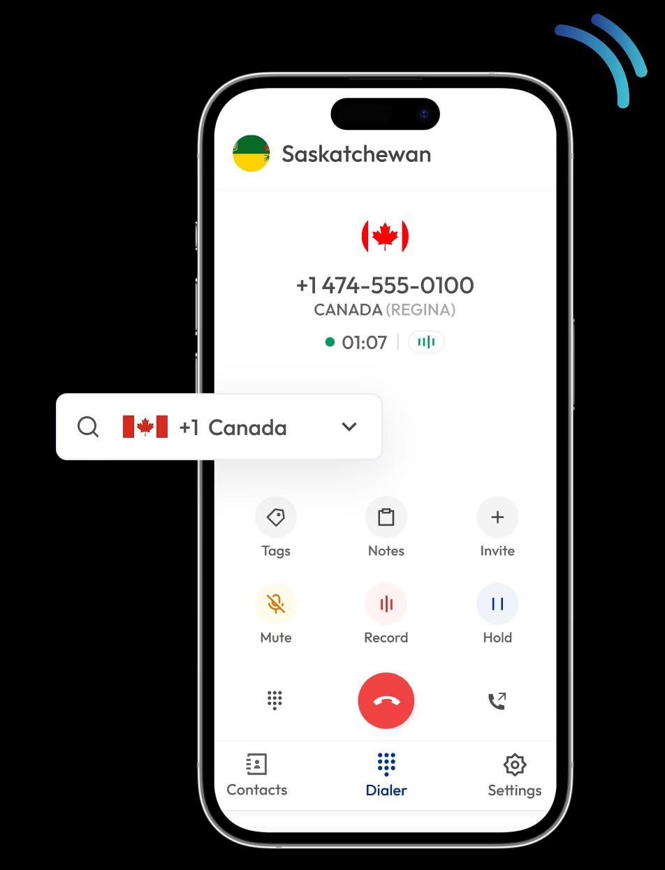 474 area code virtual phone number in mobile interface