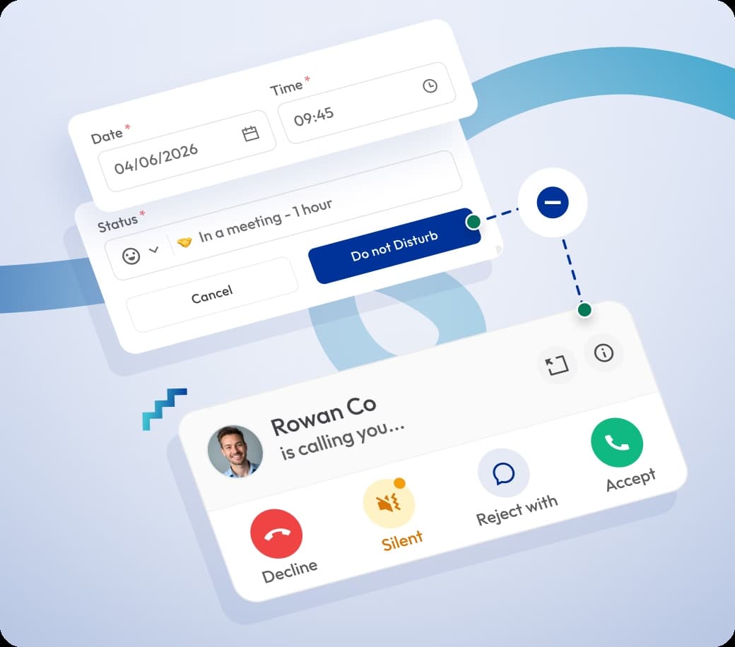Virtual phone do not disturb enabled blocking incoming call screen