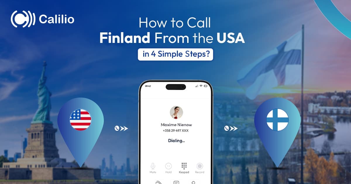 Visual guide on calling Finland from the USA in 4 steps