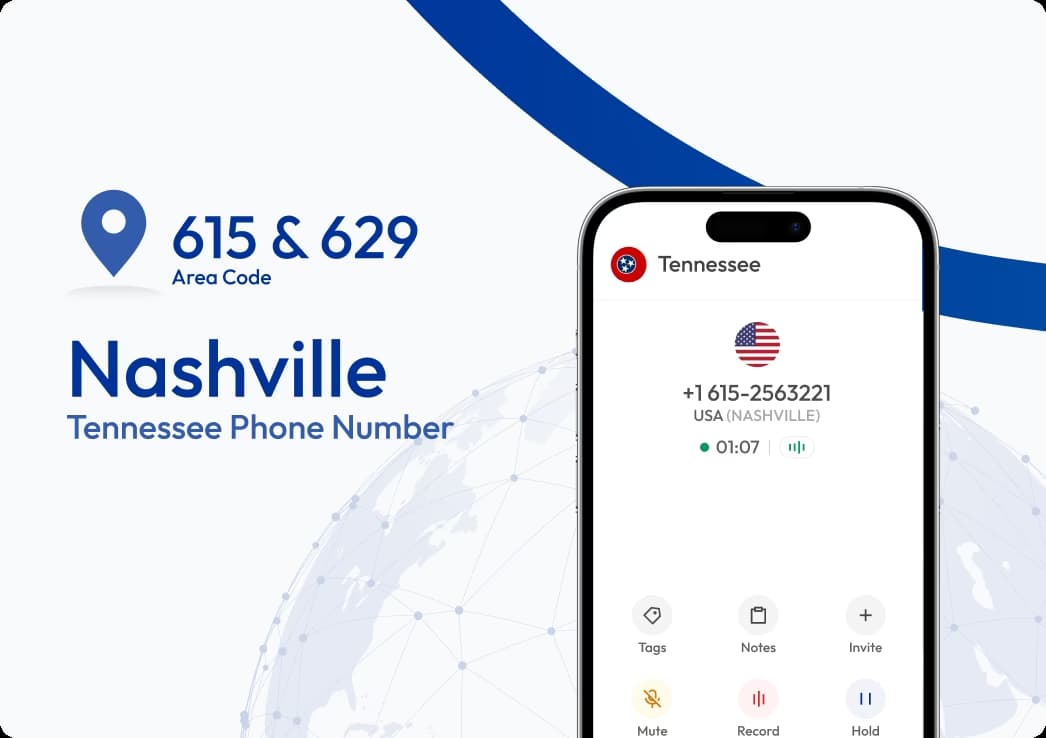 nashville tennessee business phone number displayed on smartphone
