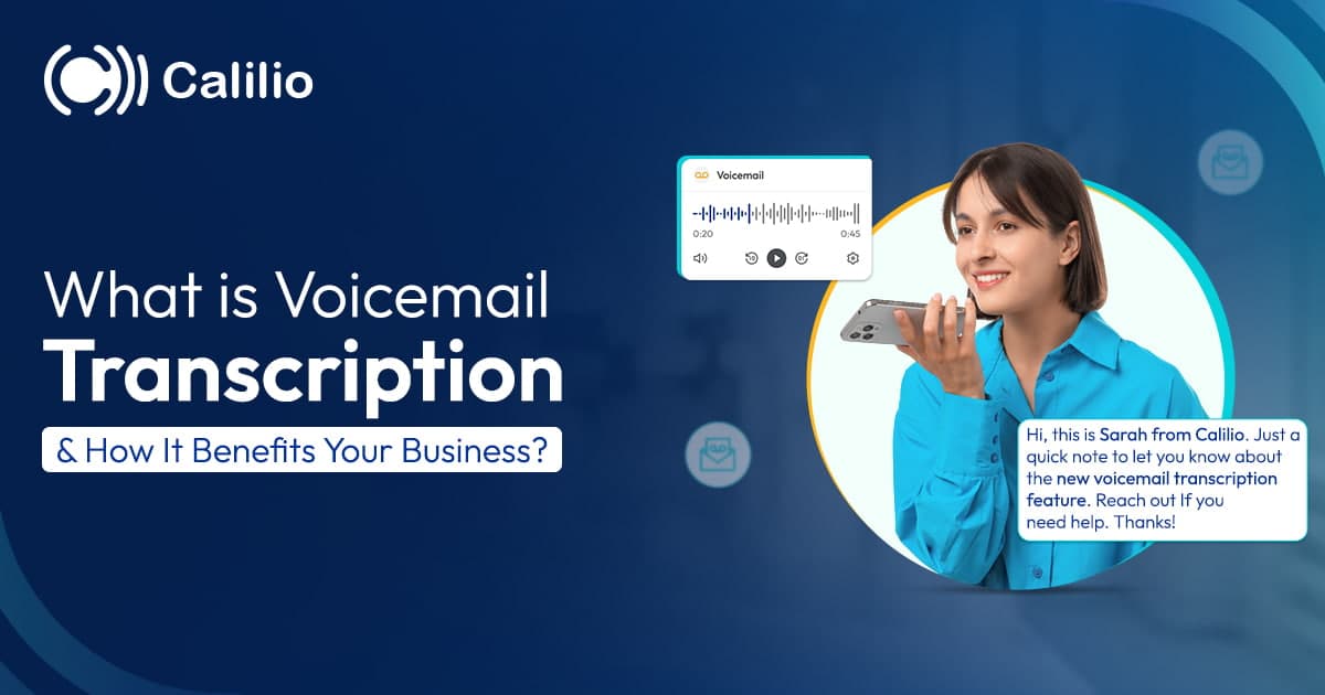 ilustration explaining voicemail transcription with a customer example