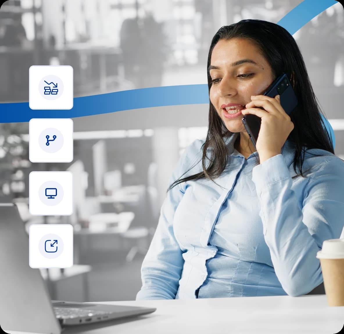 a girl is on the call with someone