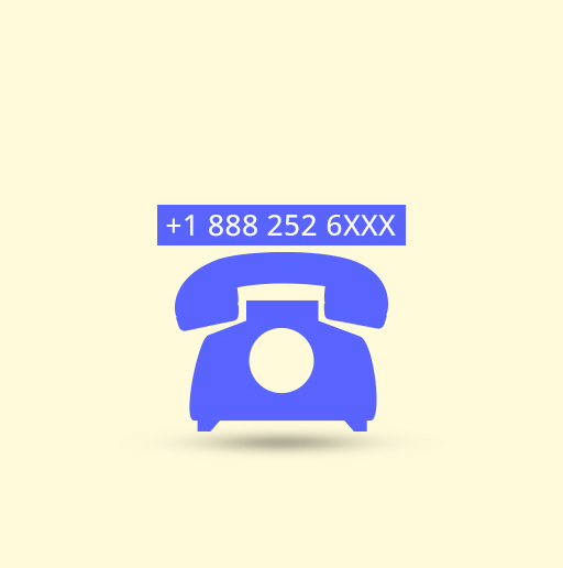A phone icon with 888 toll-free number