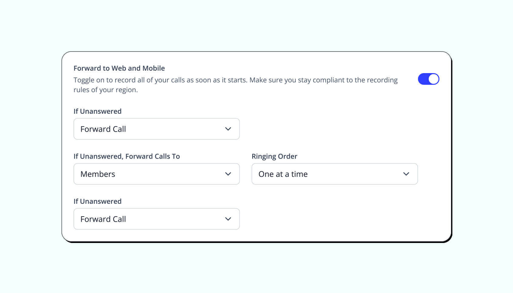 local number features