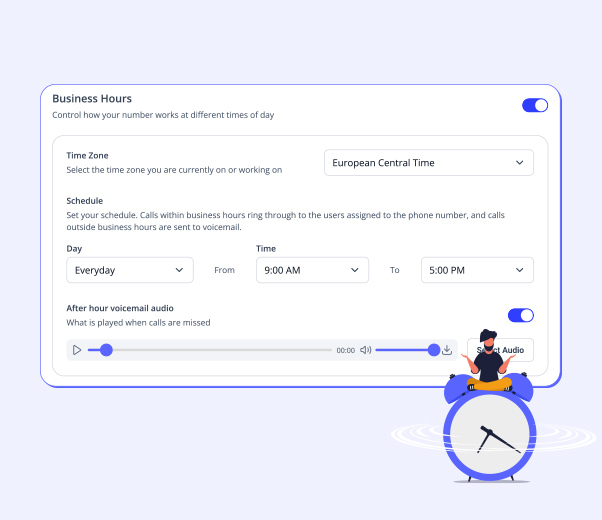 Set business hour with UK number